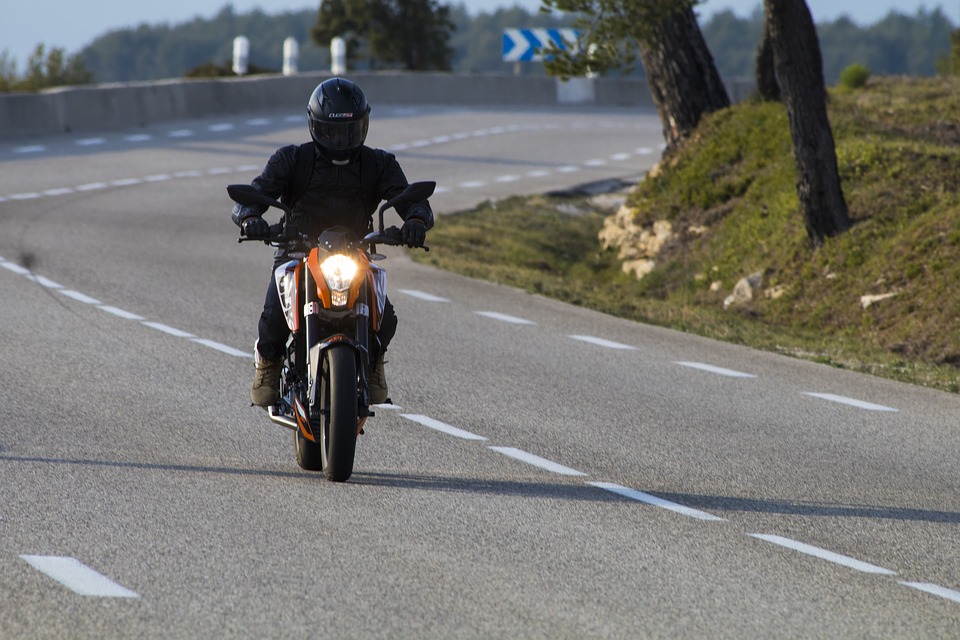 man riding motorbike