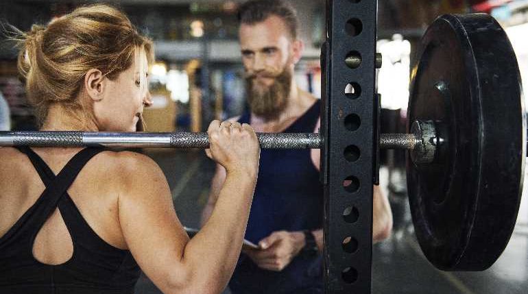 bodybuilders in gym